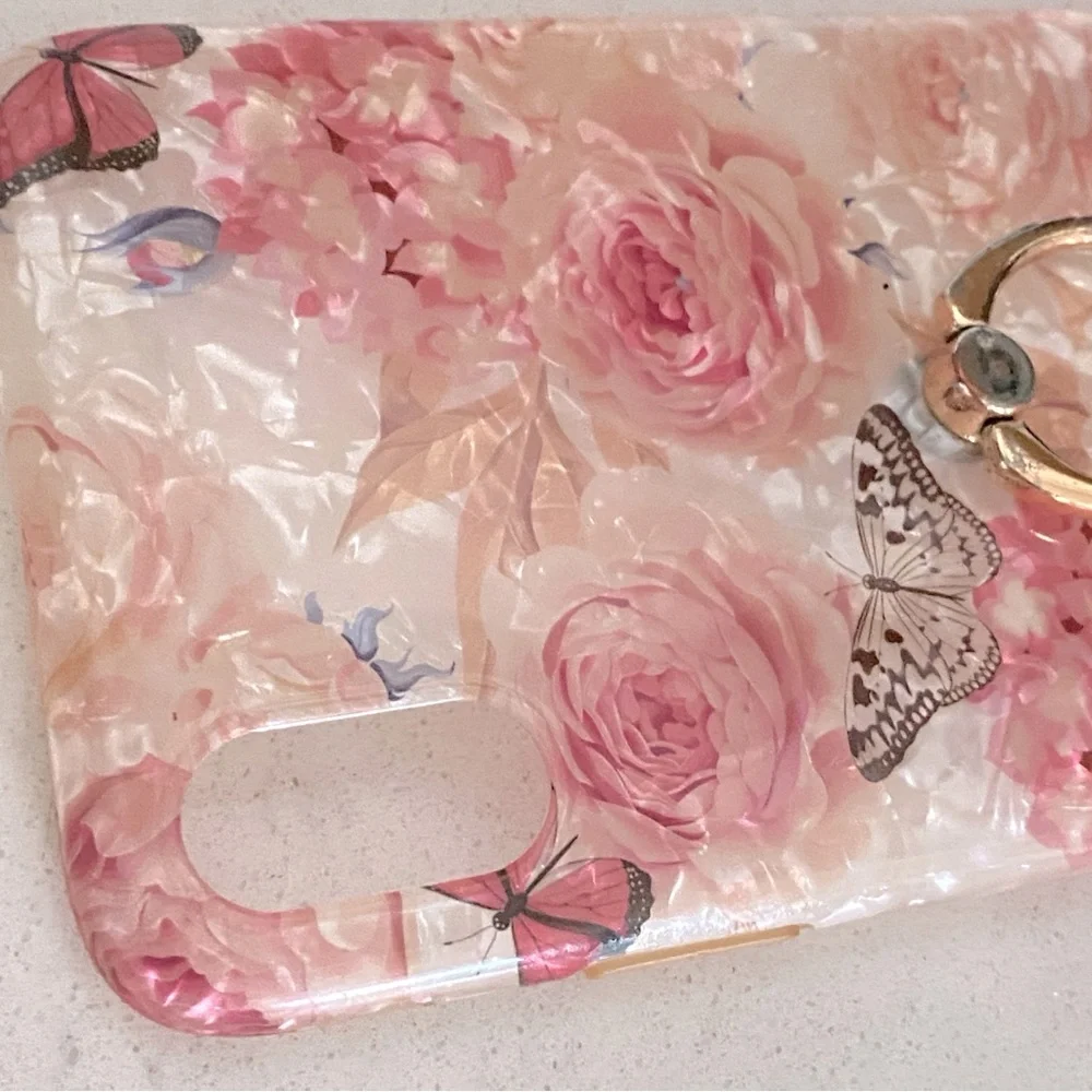 Qokey Compatible for iPhone Xs Case,for iPhone X Case Cute Clear Cover for Women